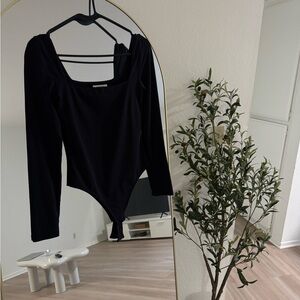 Babaton Black Long Sleeve Bodysuit